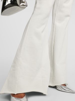 Bavlnené fleecové rovné nohavice Entire Studios biela