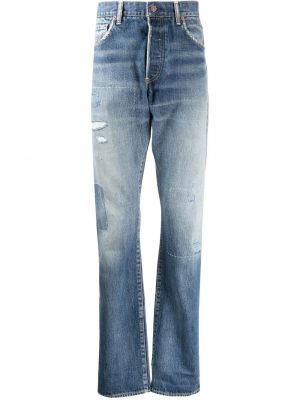 Distressed straight jeans Visvim blau