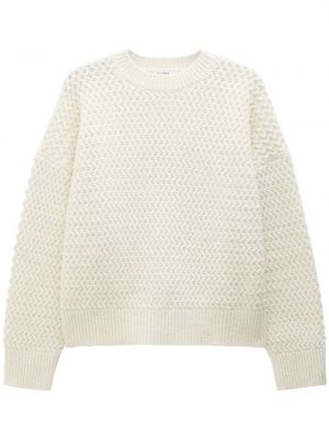 Плетен вълнен пуловер Filippa K бяло