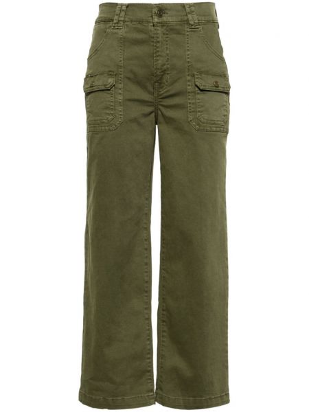 Pantalon droit taille haute Frame vert