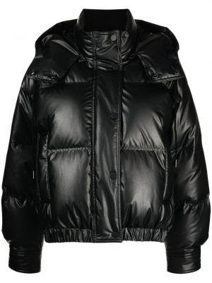 Usnjena jakna s kapuco Studio Tomboy črna