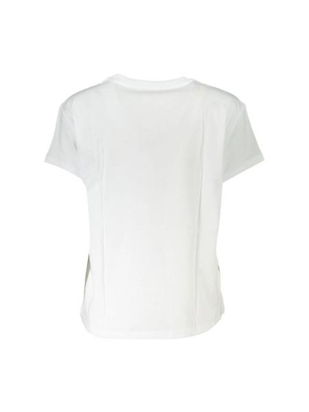 Camiseta de algodón de cuello redondo Patrizia Pepe blanco