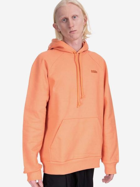 Pamučna hoodie s kapuljačom 032c narančasta
