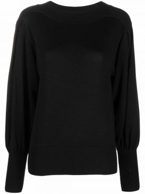 Vlněné svetr s kulatým výstřihem Alberta Ferretti - černá