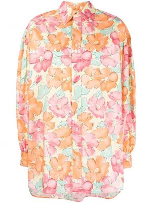 Camicia a fiori oversize Plan C rosa