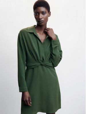 Košilové šaty Mango zelené