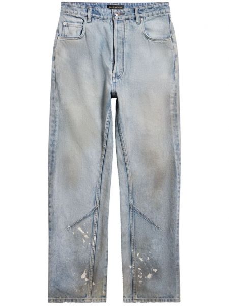 Obnosené džínsy s rovným strihom Balenciaga