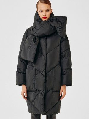 Утепленная куртка снежная королева черная