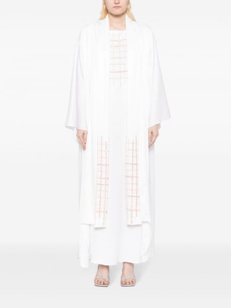 Robe longue à paillettes Shatha Essa blanc