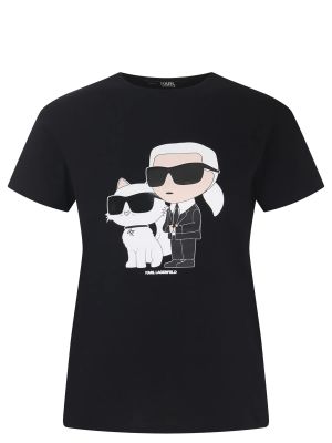 Черная футболка с принтом Karl Lagerfeld