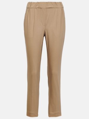 Pantalones chinos de algodón Brunello Cucinelli beige