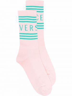 Čarape Versace ružičasta