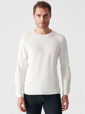 Žakarda džemperis Avva balts
