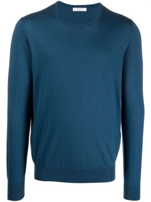 Плетен пуловер Boglioli синьо