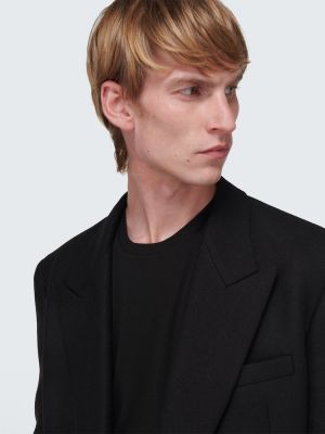 Džerzej bavlnená košeľa Saint Laurent čierna