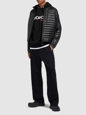 Βαμβακερό παντελόνι Moncler Grenoble μαύρο