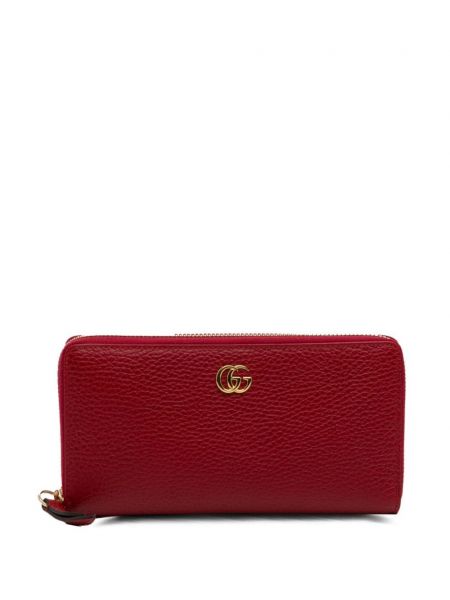 Kožená peněženka na zip Gucci Pre-owned červená