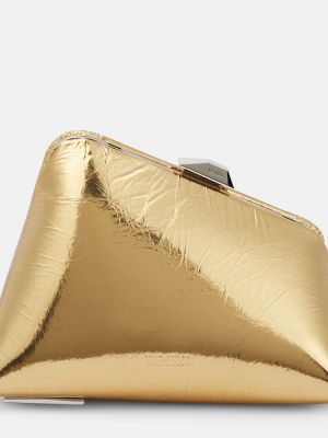 Usnjena pisemska torbica The Attico zlata