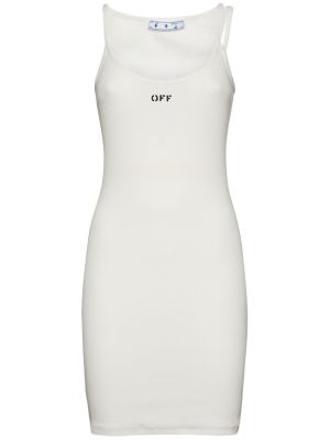 Jersey mini ruha nyomtatás Off-white fehér