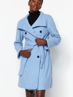 Płaszcz Trendyol niebieski