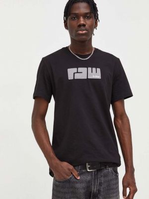 Bavlněné tričko s aplikacemi s hvězdami G-star Raw