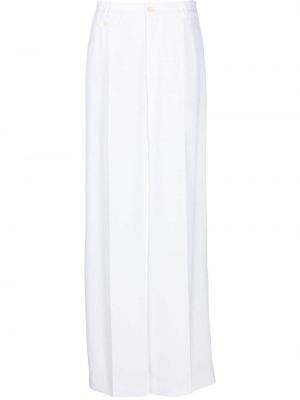 Παντελόνι σε φαρδιά γραμμή Lauren Ralph Lauren λευκό