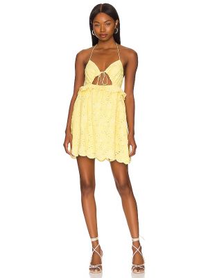 Mini šaty For Love & Lemons, žlutá