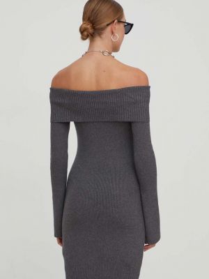 Mini šaty Hollister Co. šedé