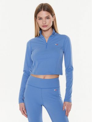 Slim fit pulóver Tommy Hilfiger kék