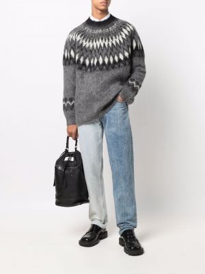 Dzianinowy sweter z nadrukiem Junya Watanabe Man