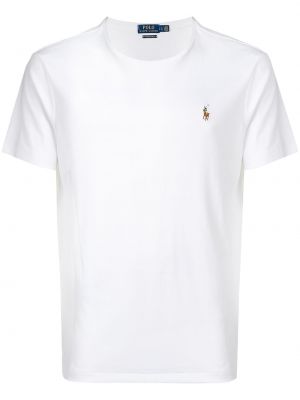 Broderet t-shirt Polo Ralph Lauren hvid