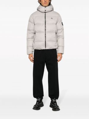 Dūnu džinsa jaka Calvin Klein Jeans pelēks