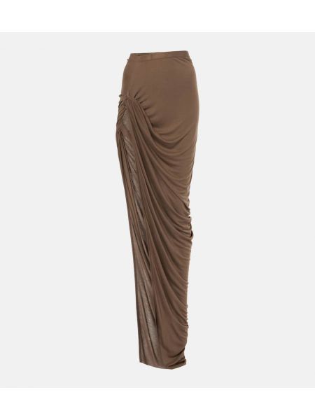 Draperad maxi kjol Rick Owens brun