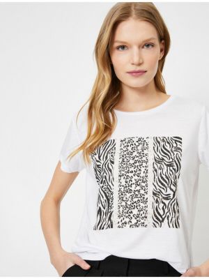 Zebra mintás póló nyomtatás Koton