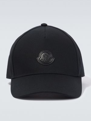 Хлопковая кепка Moncler черная