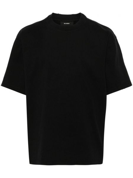 Bavlněné tričko s oděrkami Axel Arigato černé