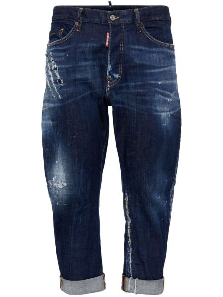 Ahdistunut slim fit-farkut Dsquared2 sininen