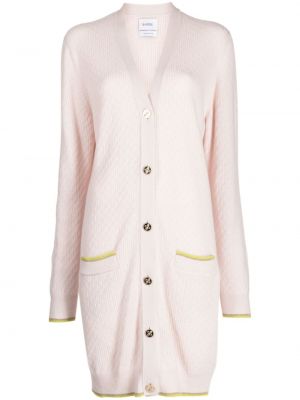 Kašmírový kabát s knoflíky Barrie růžový