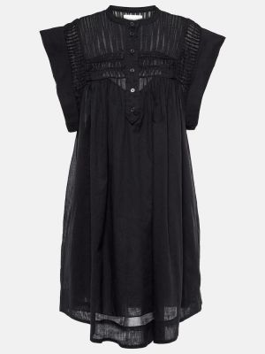 Kokvilnas kleita Marant Etoile melns