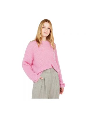 Sweter z okrągłym dekoltem Suncoo różowy