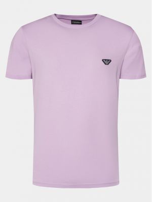 Marškinėliai Emporio Armani violetinė