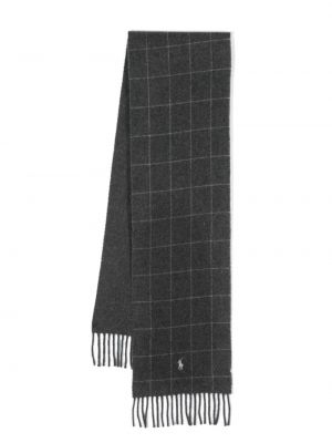 Medvilninis siuvinėtas piniginė kordinis velvetas Polo Ralph Lauren juoda
