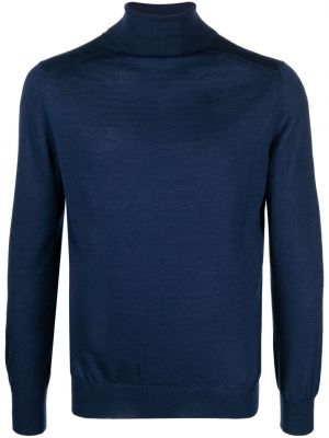 Кашмирен копринен пуловер Fileria синьо