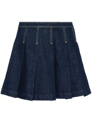 Modré plisované džínová sukně Kenzo