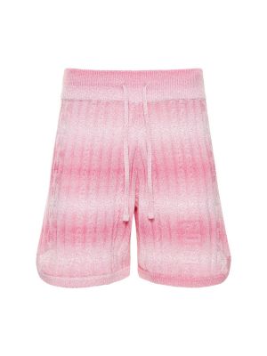 Pletene kratke hlače Gcds ružičasta