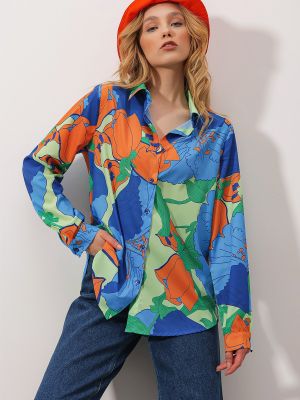 Pletena oversized srajca Trend Alaçatı Stili