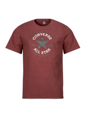 Koszulka z krótkim rękawem Converse bordowa
