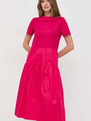 Max Mara Leisure ruha rózsa, midi, harang alakú - Rózsaszín