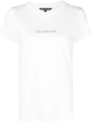 Тениска с принт Goldbergh бяло