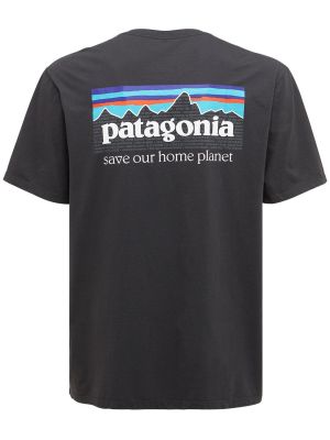 Tricou din bumbac Patagonia negru